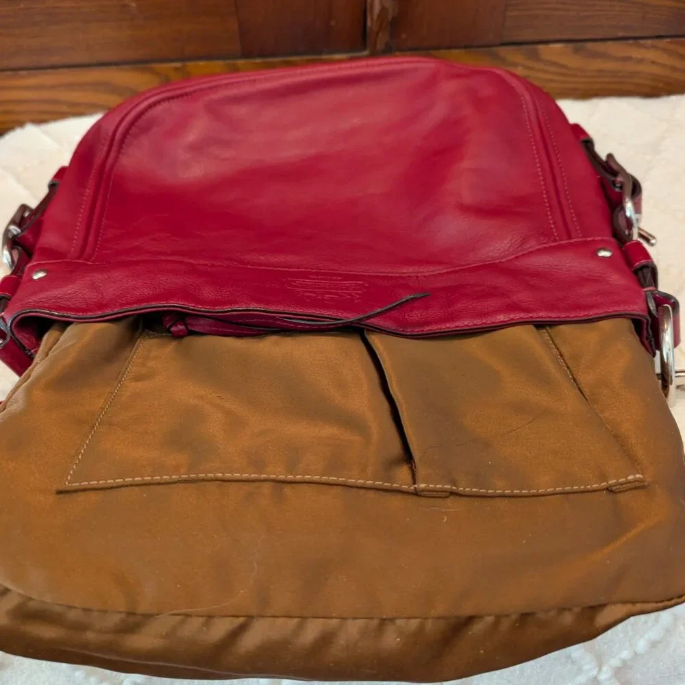 Coach Zoe Red Leather Hobo - Picture 11 of 13